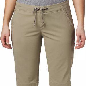 Columbia Women's‎ Anytime Outdoor Shorts Size 2 Khaki Drawstring 13" Inseam NWOT